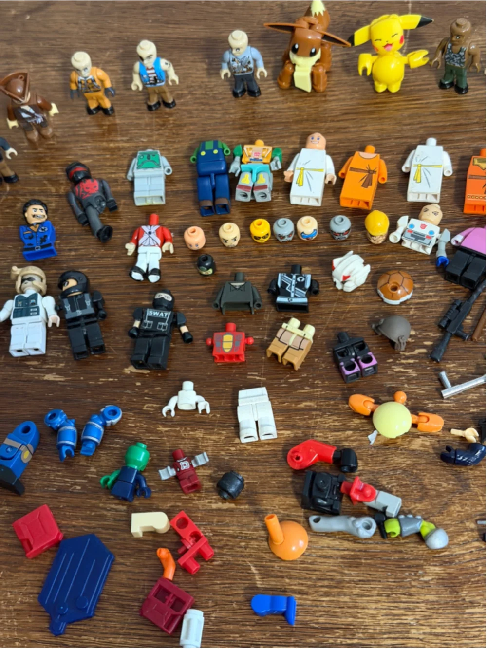Mixed LEGO Compatible Minifigure Lot Pokemon Pikachu Eevee SWAT Zombie Figures P